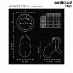 ADDICTED TOYS LOCKED - MINDNIGHT CELL PENIS CAGE 4.2 CM ROZMIAR M